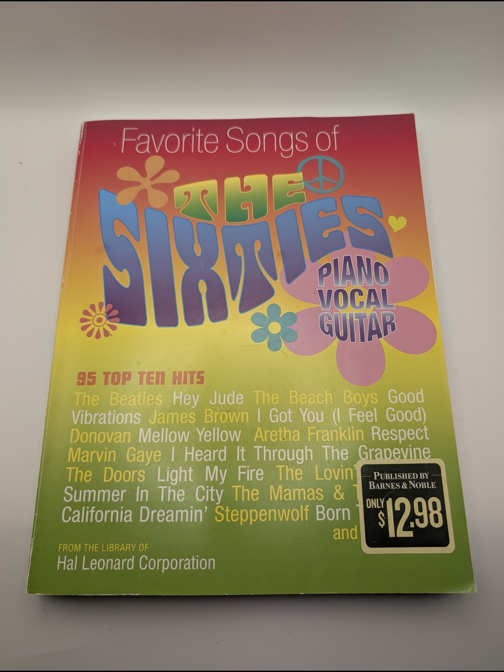 Favorite Songs Of The Sixties 95 Top 10 Hits Piano Vocal Guitar Sheet Music Book